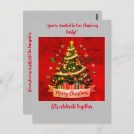 Kerst Party Invitation Briefkaart