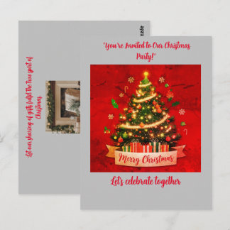 Kerst Party Invitation Briefkaart