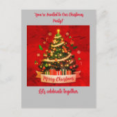 Kerst Party Invitation Briefkaart (Voorkant)