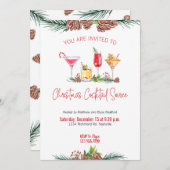 Kerst Party Vakantie Cocktail Work Party Kaart (Voorkant / Achterkant)