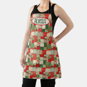 Kerst Patchwork in rood en groen Schort (Insitu)