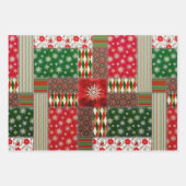 Kerst Patchwork Quilt Inpakpapier Vel (Voorkant)