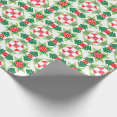 Kerst patchwork quilt roll wrapping papier (Hoek)