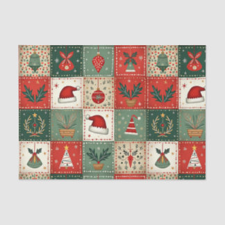 Kerst Patchwork Quilt Tissuepapier