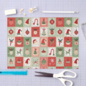Kerst Patchwork Quilt Tissuepapier (Craft)