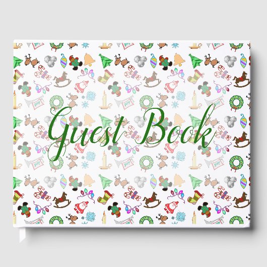 Kerst-patroon Guestbook Gastenboek (Voorkant)