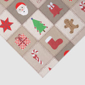 Kerst Patroon Tissue Paper - Beige Tissuepapier (Detail)