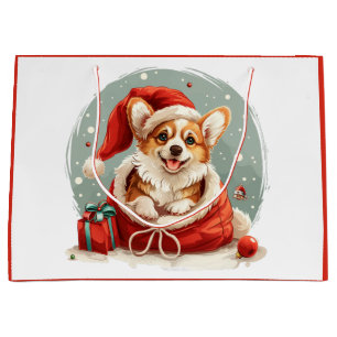 Kerst Pembroke Welsh Corgi Puppy Groot Cadeauzakje