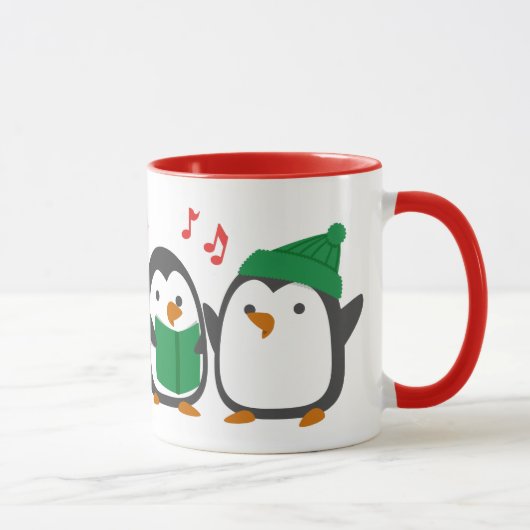 Kerst-Penguin Barbershop-Kwartet Mok (Rechts)