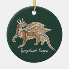 Kerst peperkoek Dragon. Keramisch Ornament