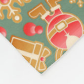 Kerst peperkoek fleece deken (Hoek)