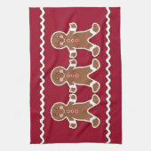 Kerst peperkoek jongens keukenhanddoek (Verticaal)