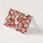 Kerst peperkoek koekjes Tent Fold Kaarten (Achterkant)