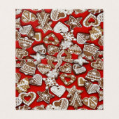 Kerst peperkoek koekjes Tent Fold Kaarten (Buitenkant ongevouwen)