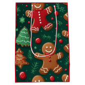 Kerst peperkoek ontwerp medium cadeauzakje (Achterkant)