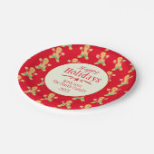 Kerst peperkoek rode naam vakantie papier bord (Gekanteld)