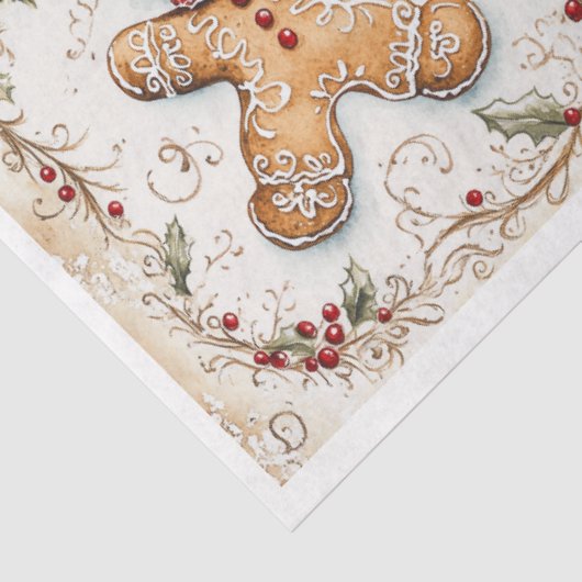 Kerst peperkoek rondes tissuepapier (Detail)