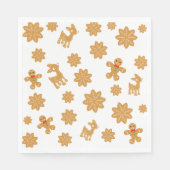 Kerst peperkoek schattig servet (Voorkant)