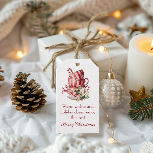 Kerst Pepermunt Cups Tea Party Favorieten Cadeaulabel