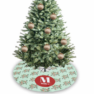 Kerst pepermunt groen Mistletoe aangepaste naam Kerstboom Rok