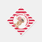 Kerst pepermunt pepermunt peperkoek party servette servet (Hoek)