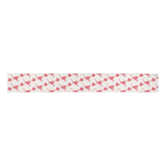 Kerst Pepermunt Plaid Gekoppeld Met Bow Holiday Grosgrain Lint (Voorkant)