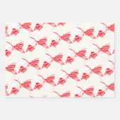 Kerst Pepermunt Plaid Gekoppeld Met Bow Holiday Inpakpapier Vel (Voorkant)