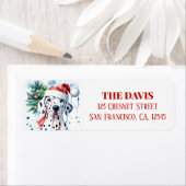 Kerst Pet Feestelijke Dalmatiër - Retouradres Etiket (Insitu)