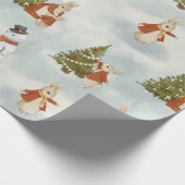Kerst Peter Rabbit  Cadeaupapier (Hoek)