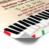 Kerst Piano Overweging school evenement sjabloon Poster (Hoek)