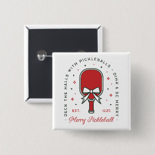 Kerst pickelbal grappige citaten feest esthetiek vierkante button 5,1 cm
