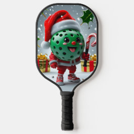 Kerst Pickleball Cheer – Santa Hat & Snowflak Pickleball Paddle