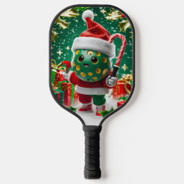 Kerst Pickleball Cheer – Santa Hat & Snowflak Pickleball Paddle