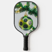 Kerst Pickleball Cheer – Santa Hat & Snowflak Pickleball Paddle (Achterkant)