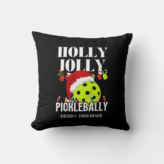 KERST PICKLEBALL Feest Kussen (Voorkant)