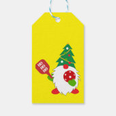 🎅💛Kerst pickleball papier Cadeaulabel (Achterkant)