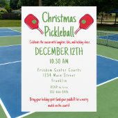 Kerst Pickleball Party Feestelijke Vakantie Match Kaart