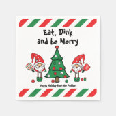 Kerst pickleball servet (Voorkant)