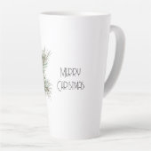Kerst Pine Cones Branch en Ornament Latte Mok (Rechterhoek)