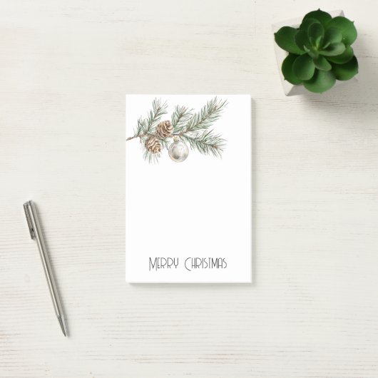 Kerst Pine Cones Branch en Ornament Post-it® Notes (Kantoor)