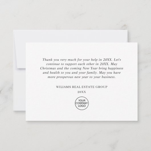 Kerst Pine Cones Corporate Rustieke Vakantie Boho Bedankkaart (Achterkant)