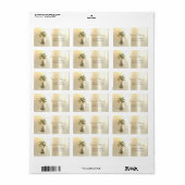 Kerst Pine Tree Palm Balls Gold Etiket (Full Sheet)