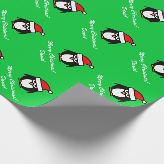 Kerst pinguïn inpakpapier | (Hoek)