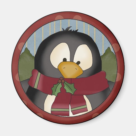 Kerst Pinguïn magneet (Voorkant)