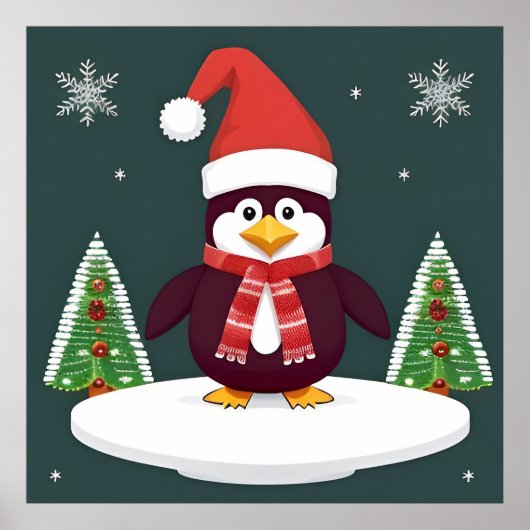 Kerst Pinguïn Muur Decoratie Voor Kinderkamer (Voorkant)
