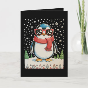 Kerst Pinguïn Zonnebril Lelijke Kerst Vakantie Feestdagen Kaart