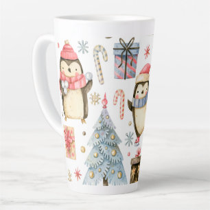 Kerst Pinguïns Latte Mok