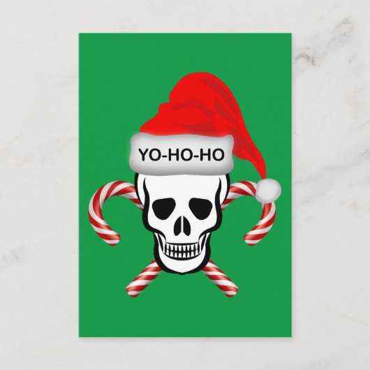 Kerst, Pirate Skull Informatiekaartje (Voorkant)
