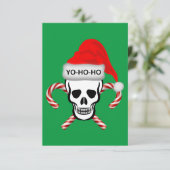 Kerst, Pirate Skull Informatiekaartje (Staand voorkant)
