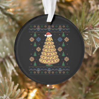 Kerst Pizza Boom Kerstman Hoed Lelijke Trui Kerstm Ornament